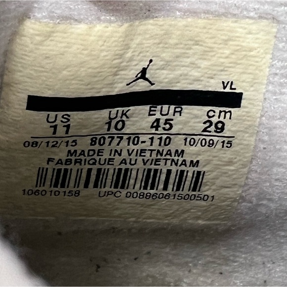 RARE! Size 11 - Jordan 4 Retro Metal Baseball Cleats - 807710-110 - Picture 9 of 15